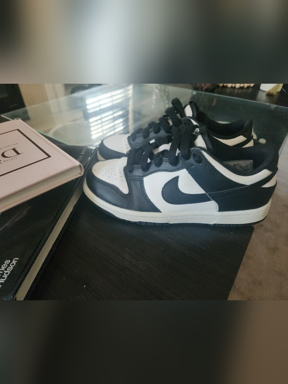 Nike Kids Black and White Low-Top Sneakers